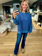 Home In The Fall Striped Crewneck-Wishlist-Anna Kaytes Boutique, Women's Fashion Boutique in Grinnell, Iowa
