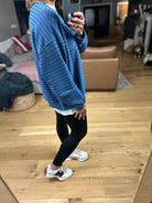 Home In The Fall Striped Crewneck-Sweaters-Wishlist-Anna Kaytes Boutique, Women's Fashion Boutique in Grinnell, Iowa