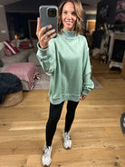 Work This Out Mock-Neck Washed Pullover-sweater-Bucketlist-Anna Kaytes Boutique, Women's Fashion Boutique in Grinnell, Iowa