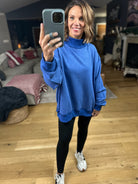 Work This Out Mock-Neck Washed Pullover-sweater-Bucketlist-Anna Kaytes Boutique, Women's Fashion Boutique in Grinnell, Iowa