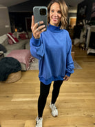 Work This Out Mock-Neck Washed Pullover-sweater-Bucketlist-Anna Kaytes Boutique, Women's Fashion Boutique in Grinnell, Iowa