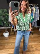 Late Spring Moment Patterned Top-Short Sleeves-Umgee-Anna Kaytes Boutique, Women's Fashion Boutique in Grinnell, Iowa