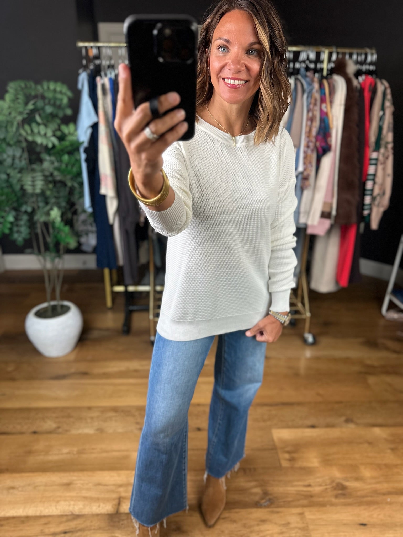 Catching Feelings Knit Top-Long Sleeves-Be Cool-Anna Kaytes Boutique, Women's Fashion Boutique in Grinnell, Iowa