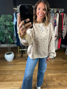 Peaceful Look Floral Crewneck-Sweaters-Blu Pepper-Anna Kaytes Boutique, Women's Fashion Boutique in Grinnell, Iowa