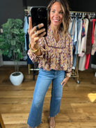 Fresh In Fall Patterned Top-Long Sleeves-Umgee-Anna Kaytes Boutique, Women's Fashion Boutique in Grinnell, Iowa