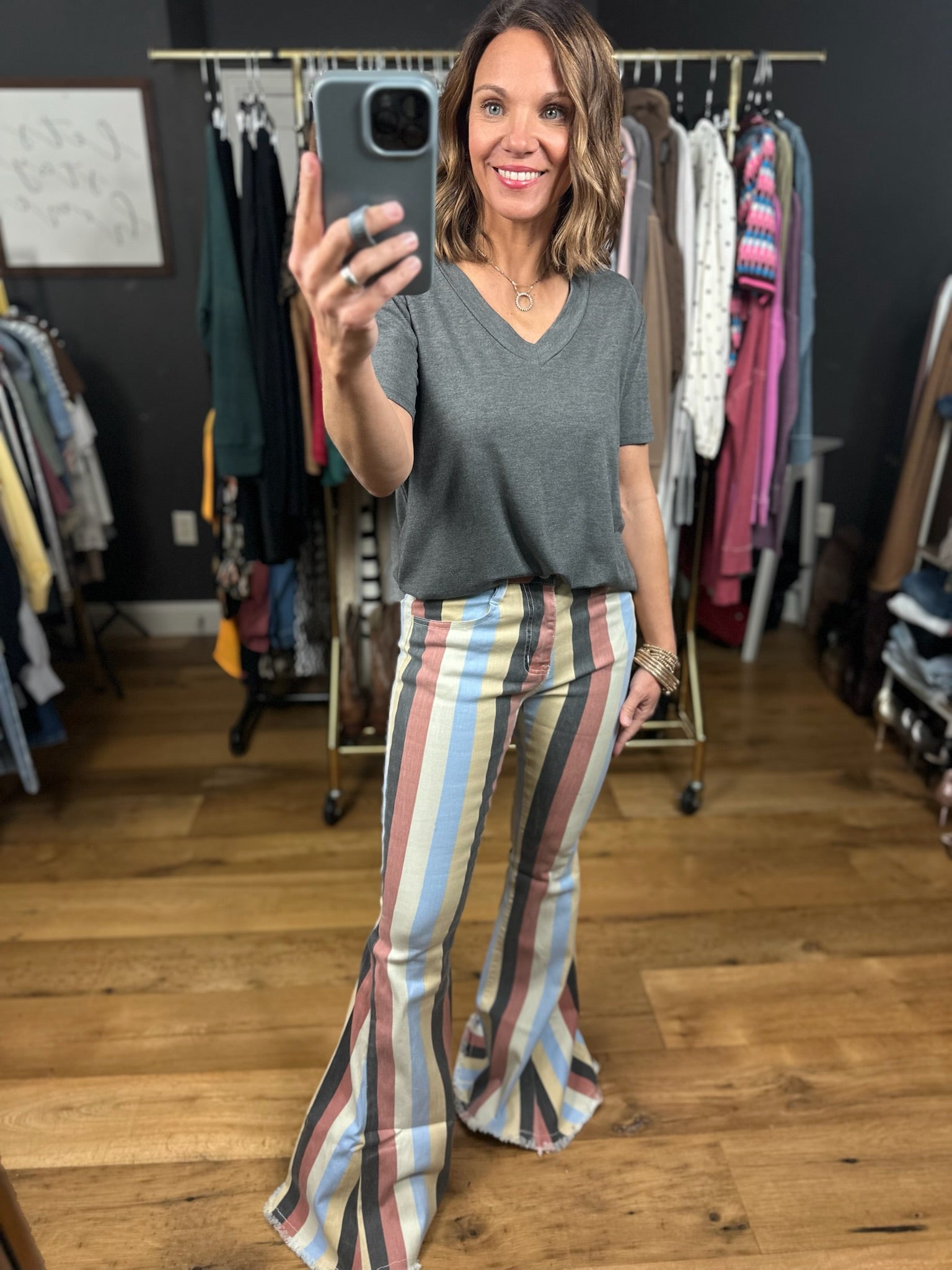 The Skye High-Rise Flare Pant-Jeans-Saints & Hearts-Anna Kaytes Boutique, Women's Fashion Boutique in Grinnell, Iowa