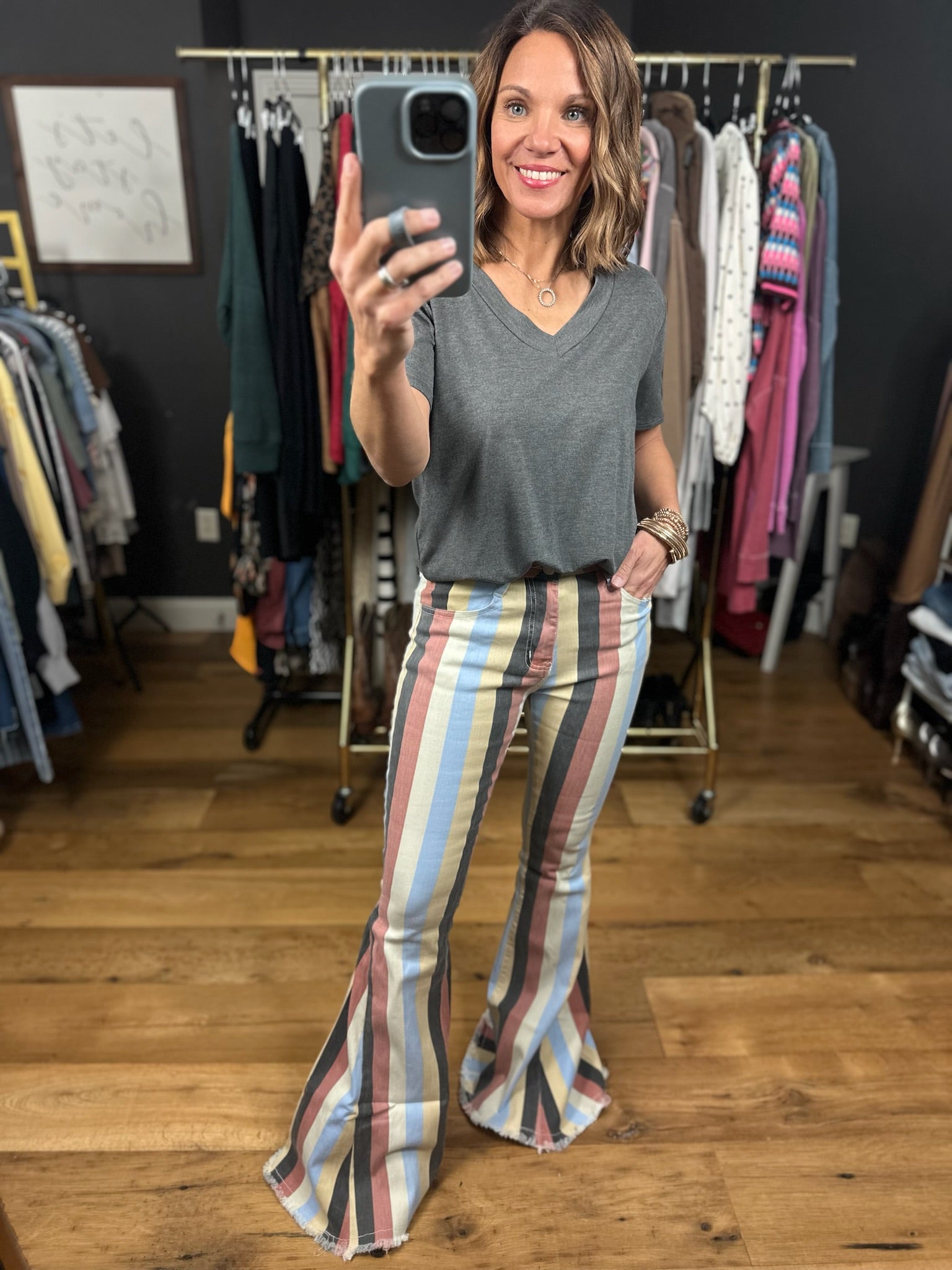 The Skye High-Rise Flare Pant-Jeans-Saints & Hearts-Anna Kaytes Boutique, Women's Fashion Boutique in Grinnell, Iowa