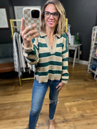 The Nora Striped Collared Sweater - Multiple Options-Blu Pepper-Anna Kaytes Boutique, Women's Fashion Boutique in Grinnell, Iowa