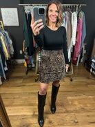 Looks That Way Leopard Print Skirt-Skirts-THML-Anna Kaytes Boutique, Women's Fashion Boutique in Grinnell, Iowa