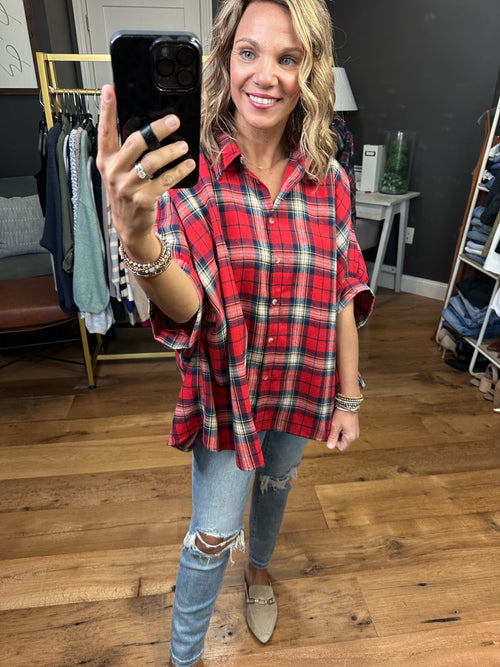 Things Are Changing Oversized Plaid Button-Down Top - Multiple Options-Day & Moon A2532-2-Anna Kaytes Boutique, Women's Fashion Boutique in Grinnell, Iowa