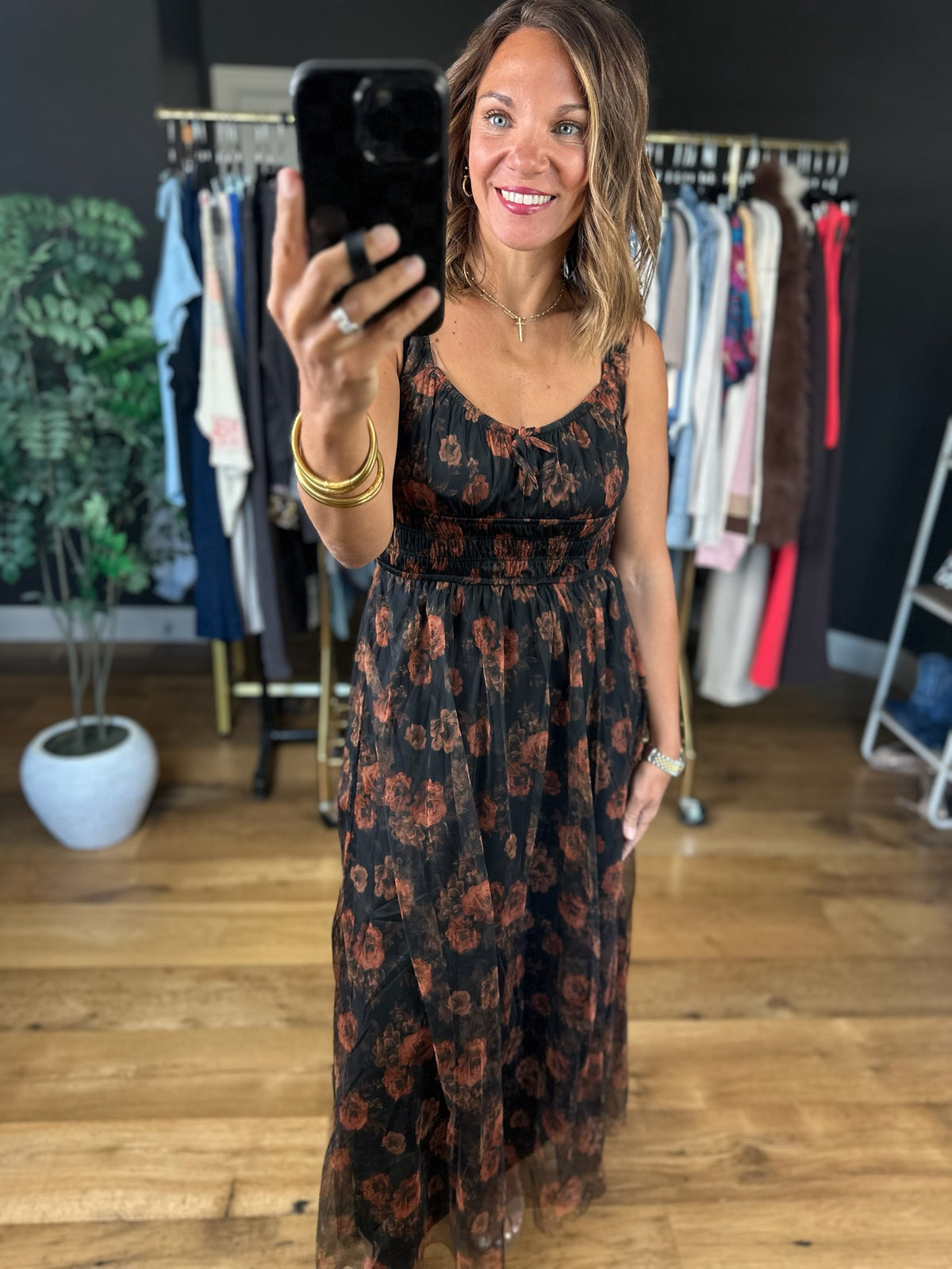 Hopeful Heart Floral Dress-Dresses-Blu Pepper-Anna Kaytes Boutique, Women's Fashion Boutique in Grinnell, Iowa