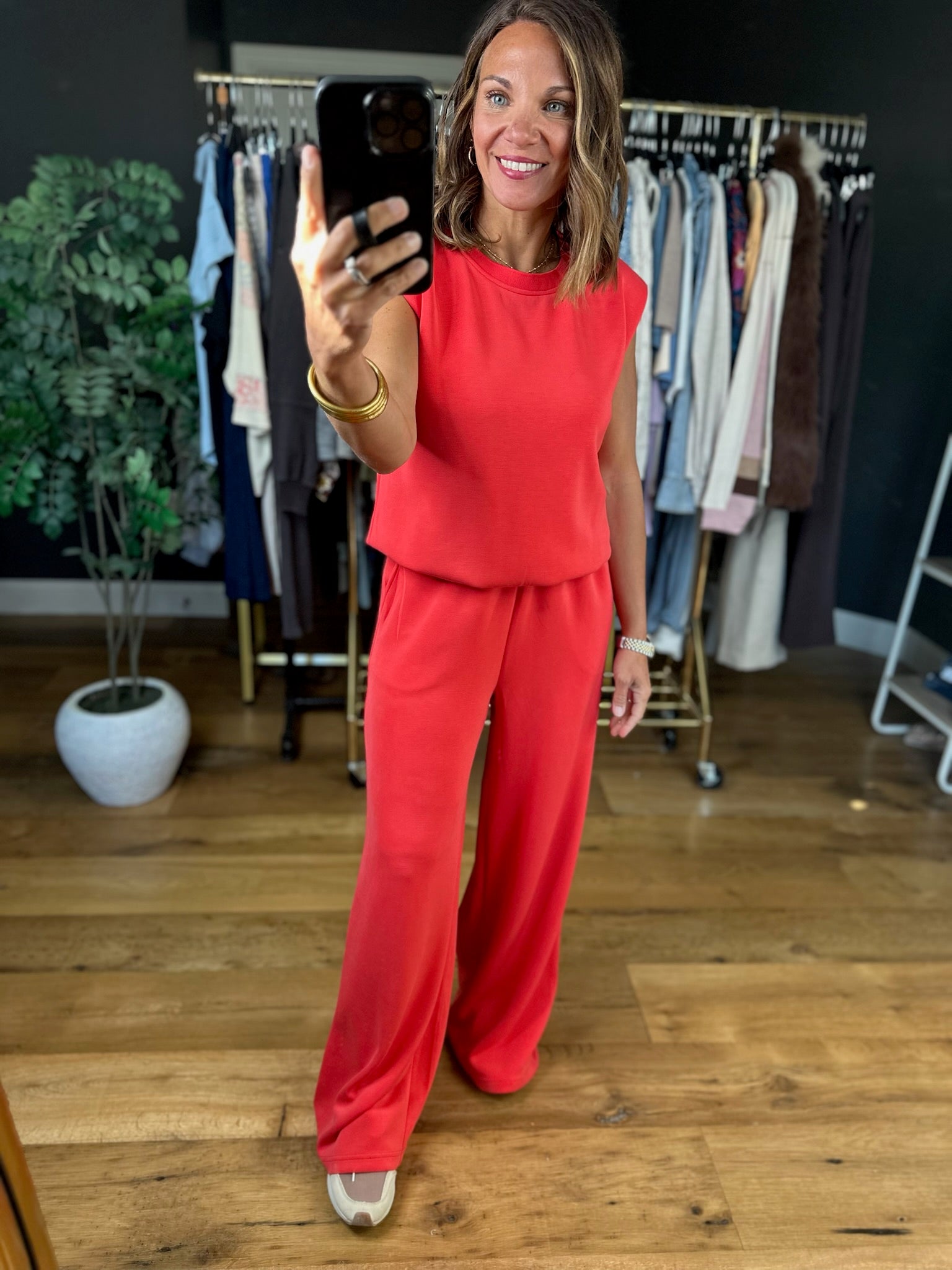 Your Everywhere Wide-Leg Pant Two-Piece Set-Two Piece Set-Skies Are Blue-Anna Kaytes Boutique, Women's Fashion Boutique in Grinnell, Iowa