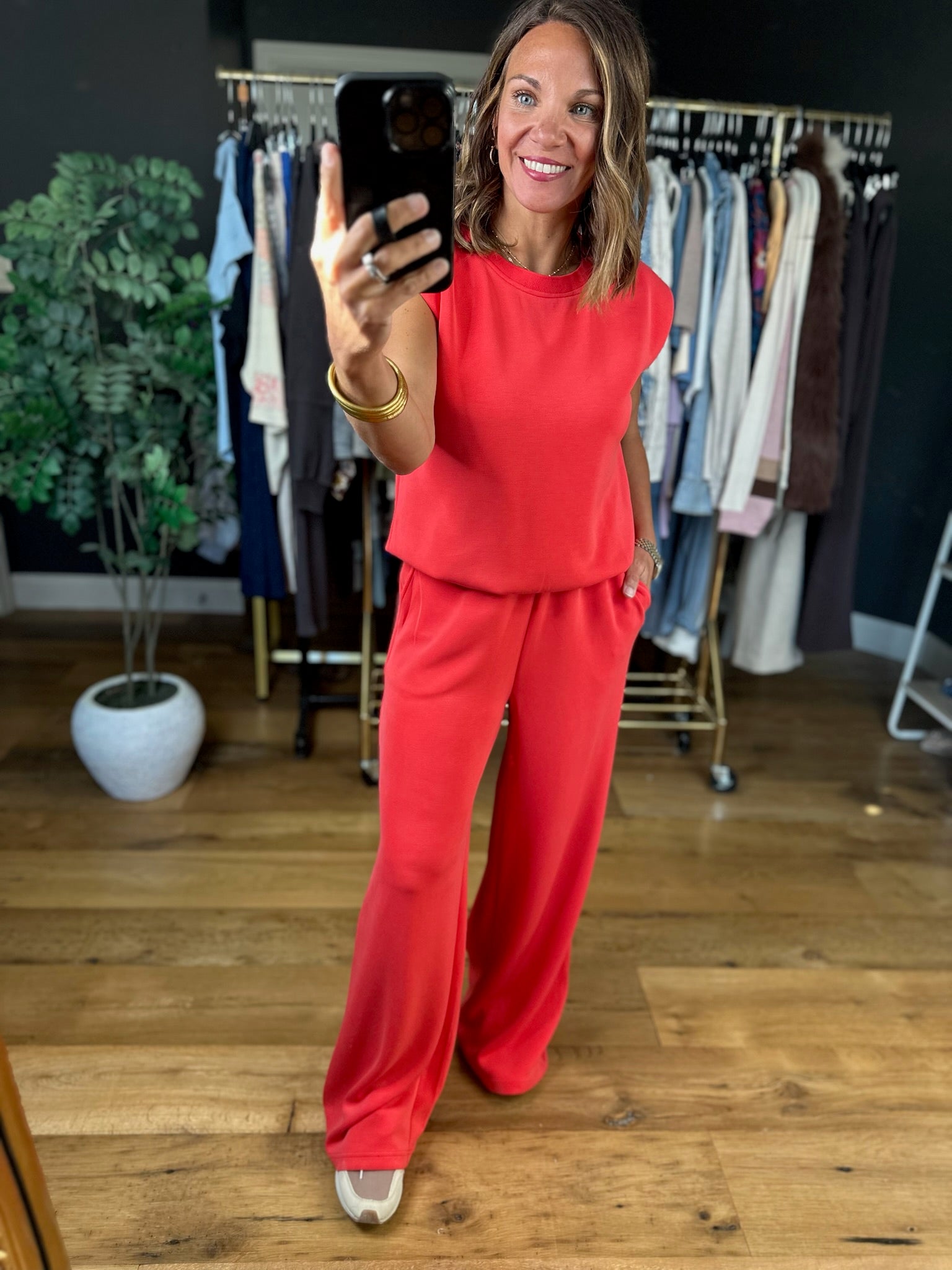 Your Everywhere Wide-Leg Pant Two-Piece Set-Two Piece Set-Skies Are Blue-Anna Kaytes Boutique, Women's Fashion Boutique in Grinnell, Iowa