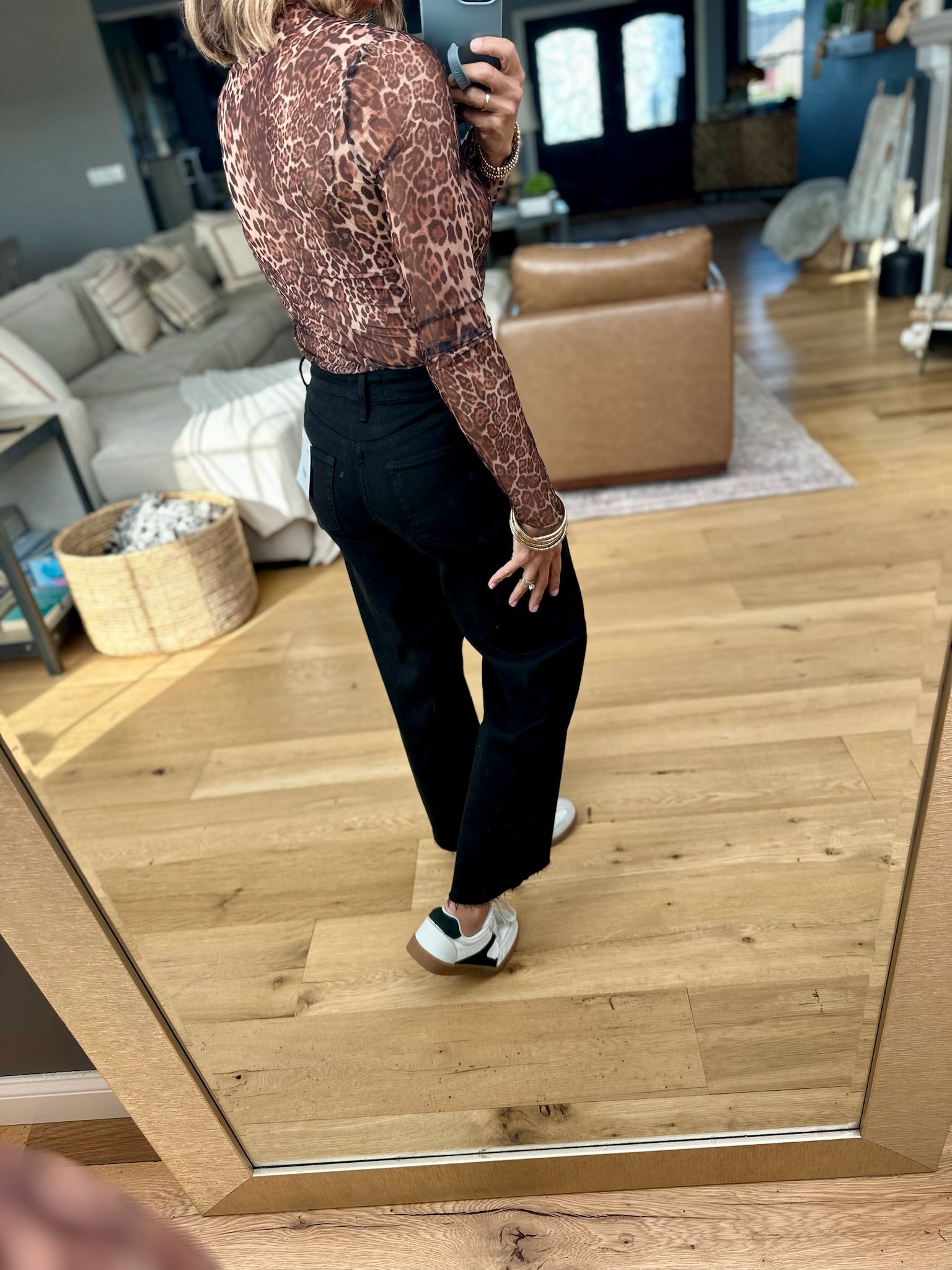 Night Prowl Animal Print Mesh Long Sleeve-Wishlist-Anna Kaytes Boutique, Women's Fashion Boutique in Grinnell, Iowa