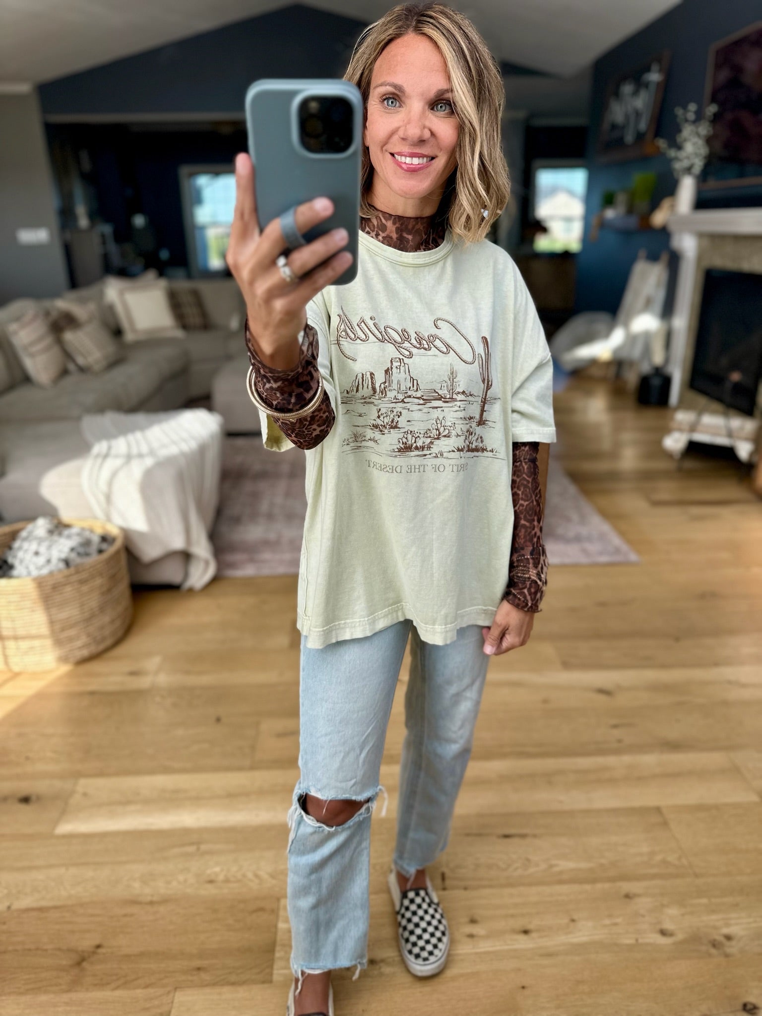 Cowgirl Spirit Graphic Tee-Blu Pepper-Anna Kaytes Boutique, Women's Fashion Boutique in Grinnell, Iowa