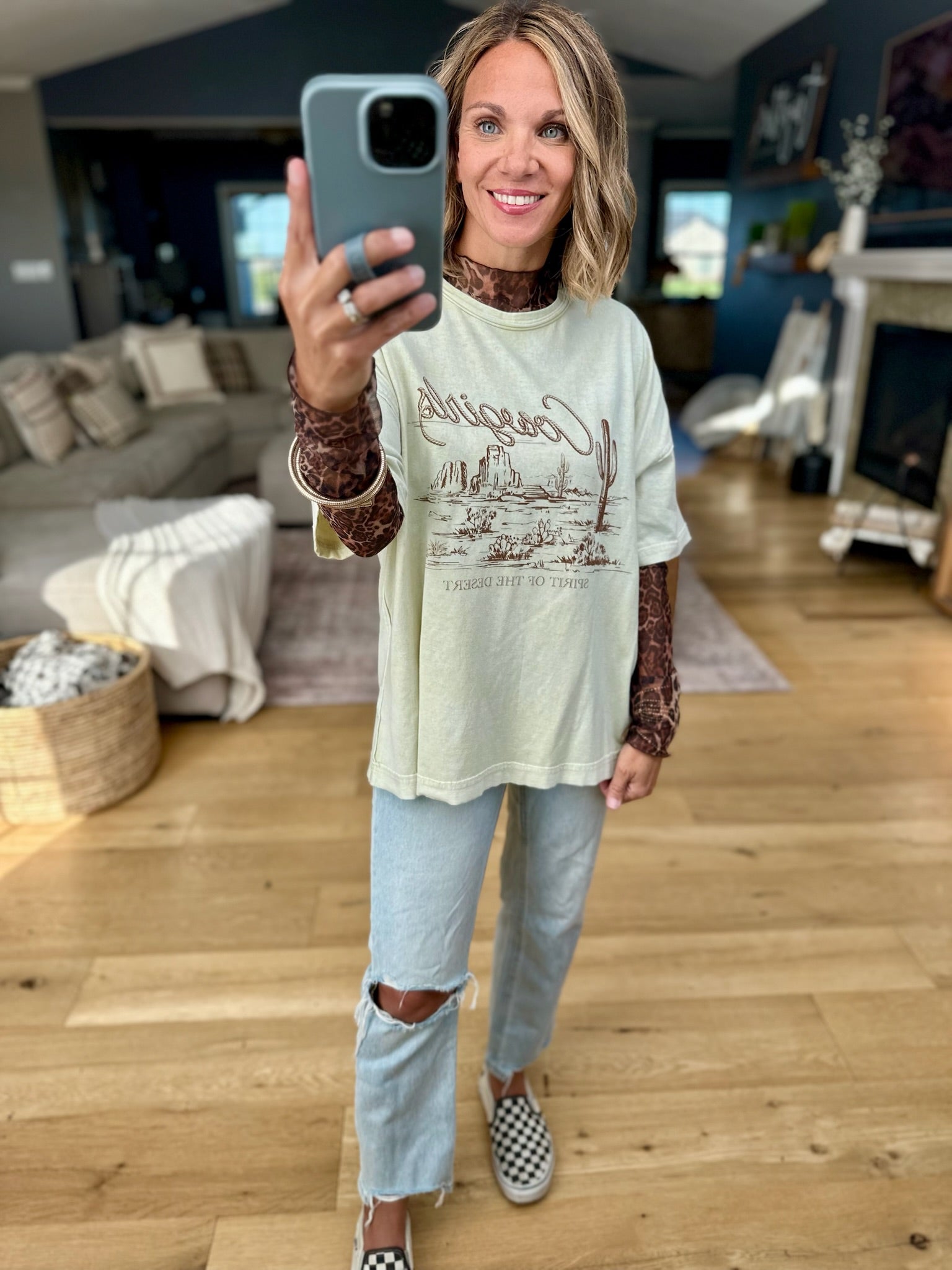 Cowgirl Spirit Graphic Tee-Blu Pepper-Anna Kaytes Boutique, Women's Fashion Boutique in Grinnell, Iowa