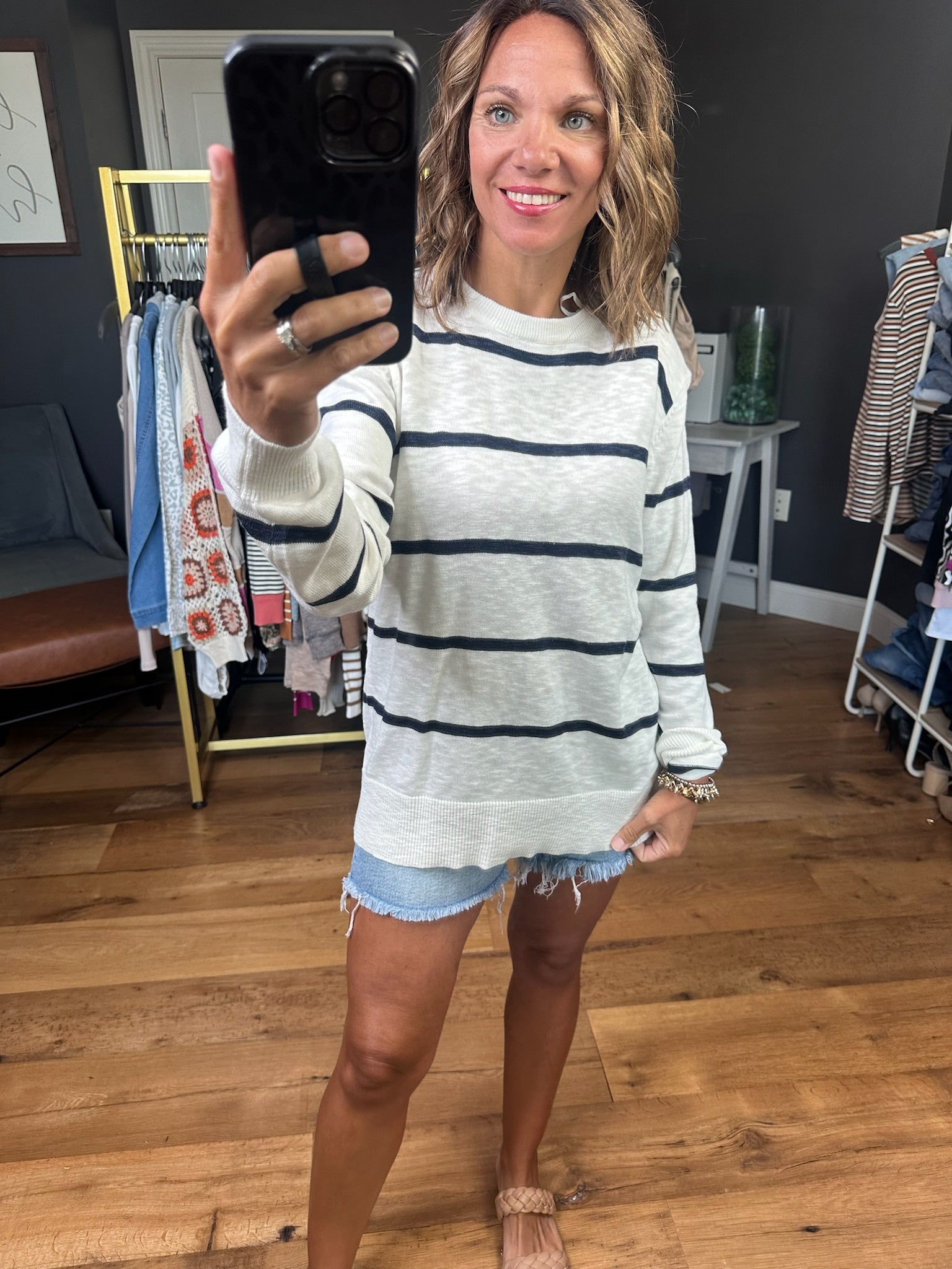 All To Myself Lightweight Striped Sweater - Multiple Options-Wishlist-Anna Kaytes Boutique, Women's Fashion Boutique in Grinnell, Iowa