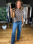 Keep The Faith Plaid Top-Short Sleeves-THML-Anna Kaytes Boutique, Women's Fashion Boutique in Grinnell, Iowa