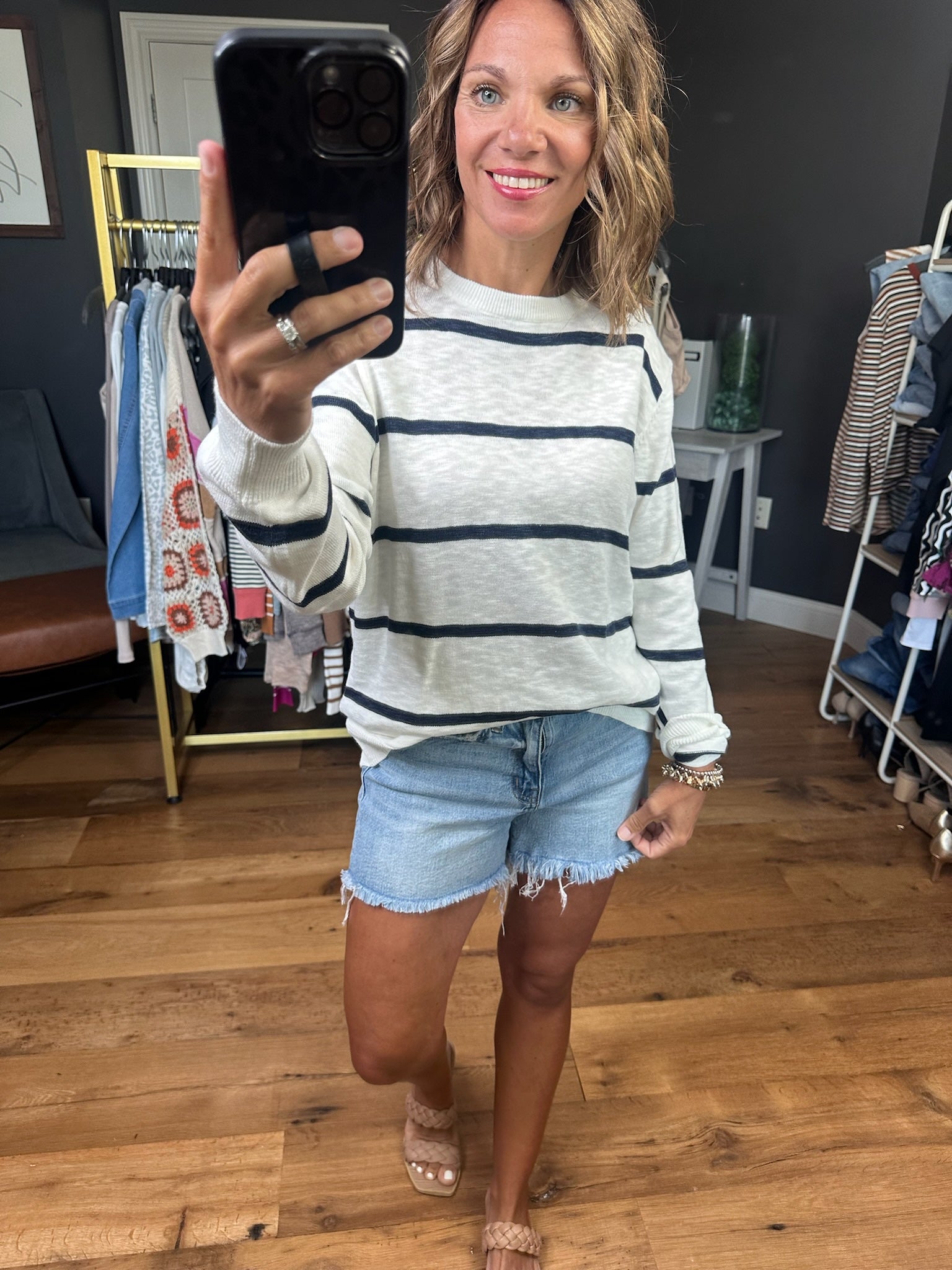 All To Myself Lightweight Striped Sweater - Multiple Options-Wishlist-Anna Kaytes Boutique, Women's Fashion Boutique in Grinnell, Iowa