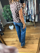 Keep The Faith Plaid Top-Short Sleeves-THML-Anna Kaytes Boutique, Women's Fashion Boutique in Grinnell, Iowa