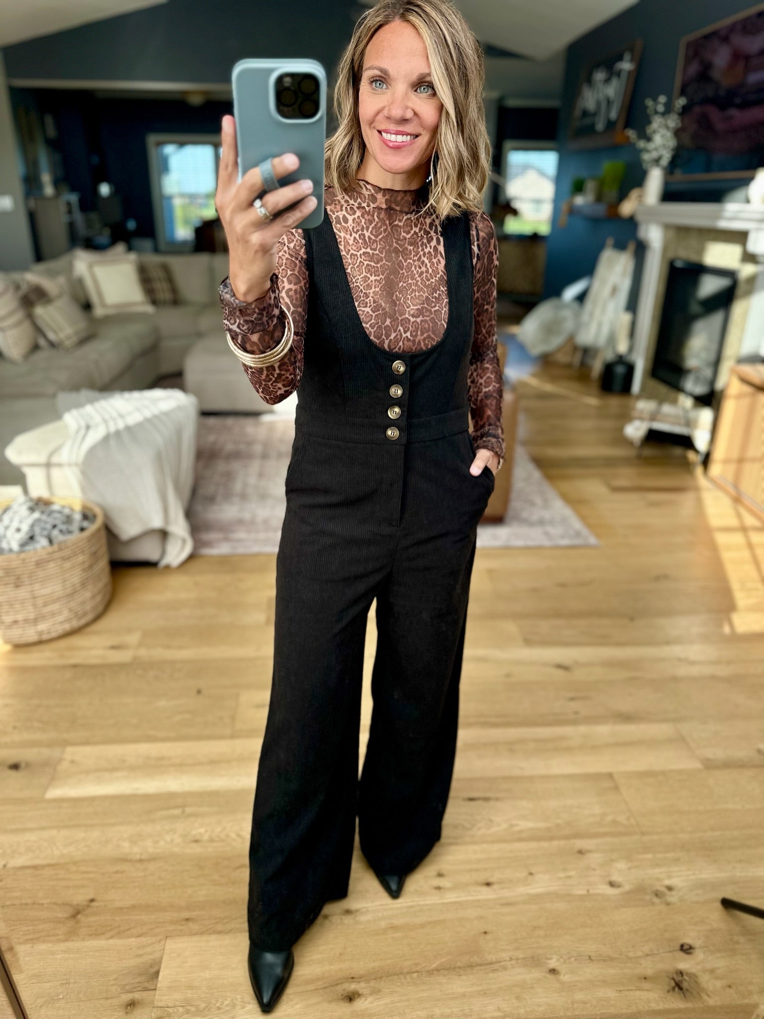 Stand Tall Scoop Neck Corduroy Jumpsuit-Hem & Thread-Anna Kaytes Boutique, Women's Fashion Boutique in Grinnell, Iowa