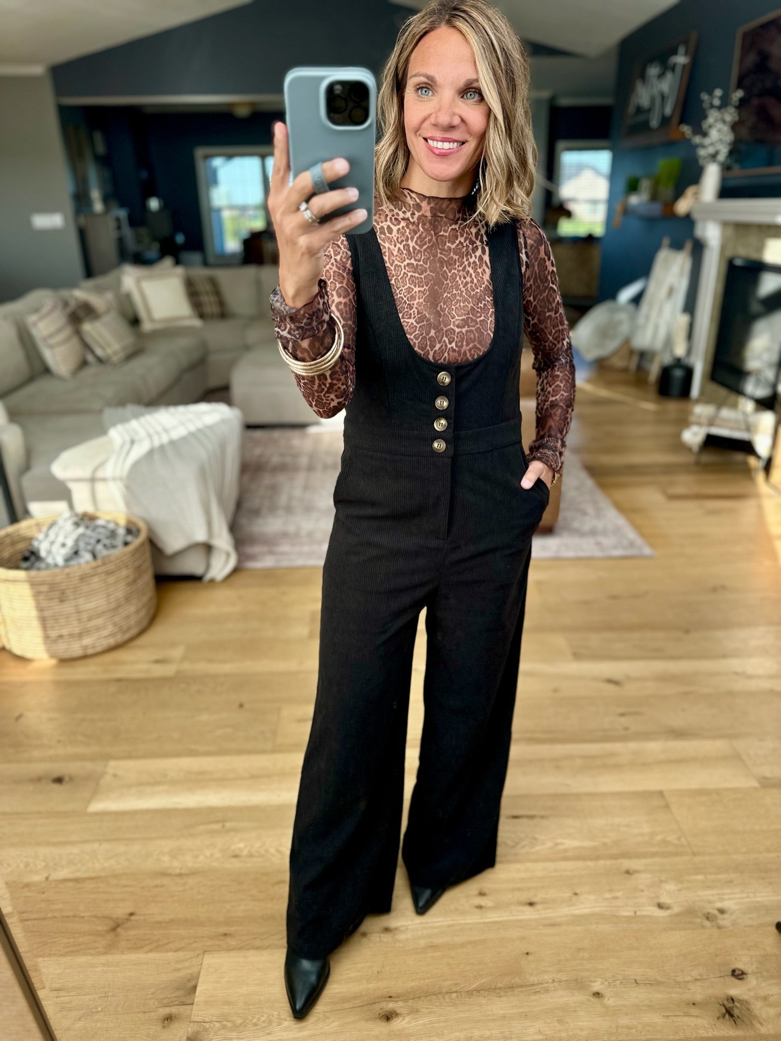 Stand Tall Scoop Neck Corduroy Jumpsuit-Hem & Thread-Anna Kaytes Boutique, Women's Fashion Boutique in Grinnell, Iowa