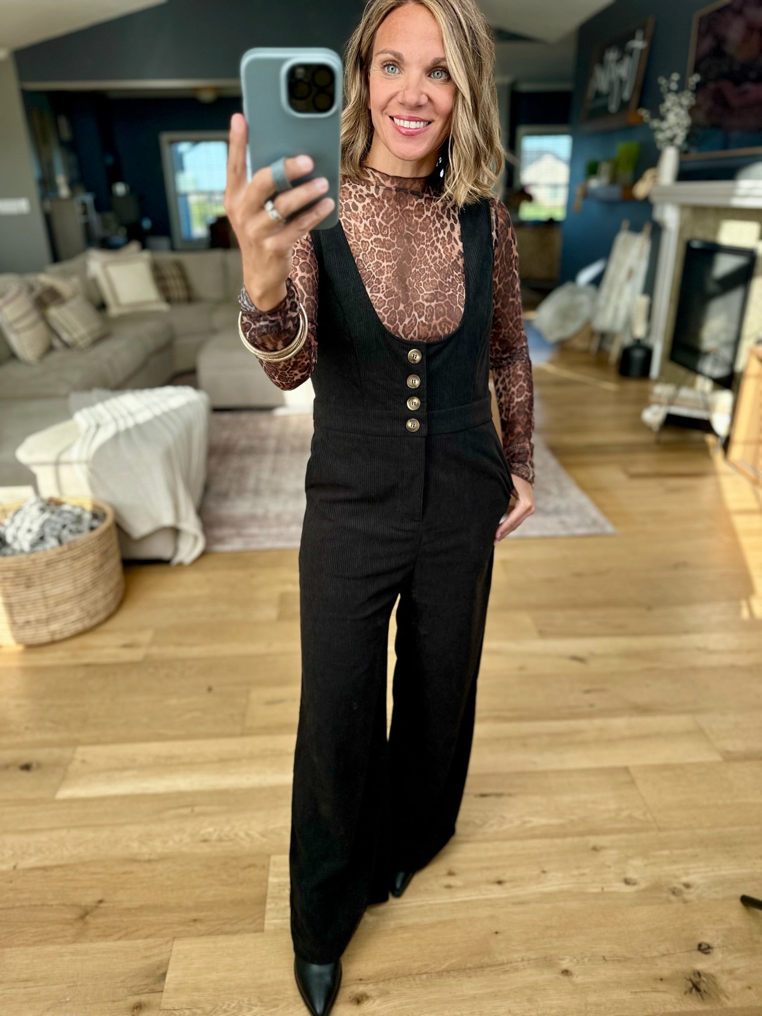 Stand Tall Scoop Neck Corduroy Jumpsuit-Hem & Thread-Anna Kaytes Boutique, Women's Fashion Boutique in Grinnell, Iowa