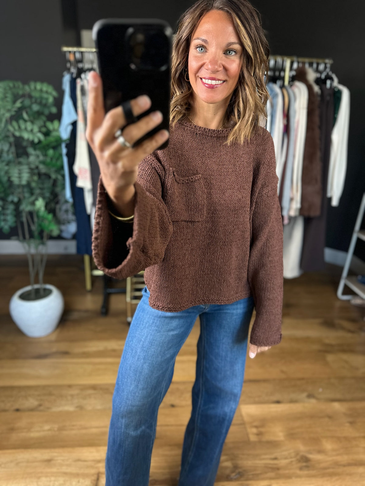 Keeping Score Knit Sweater-Sweaters-POL-Anna Kaytes Boutique, Women's Fashion Boutique in Grinnell, Iowa