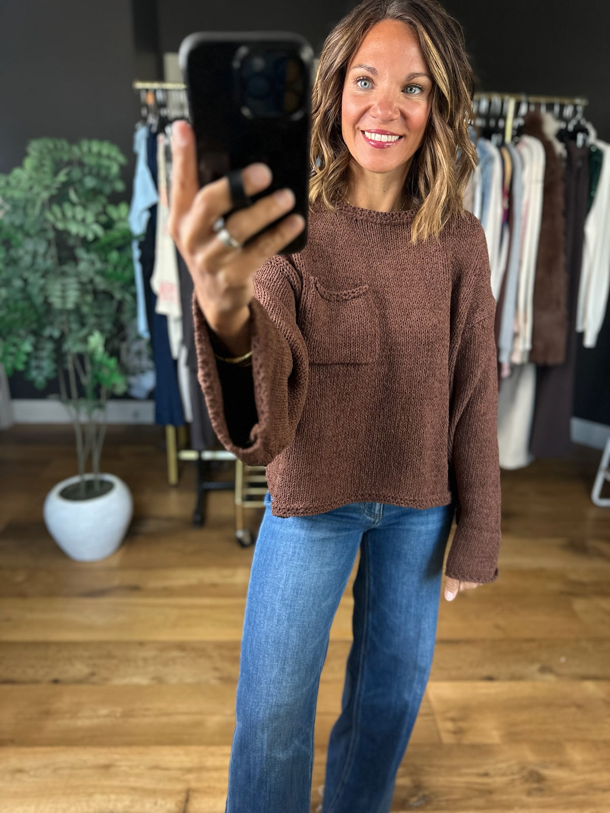 Keeping Score Knit Sweater-Sweaters-POL-Anna Kaytes Boutique, Women's Fashion Boutique in Grinnell, Iowa
