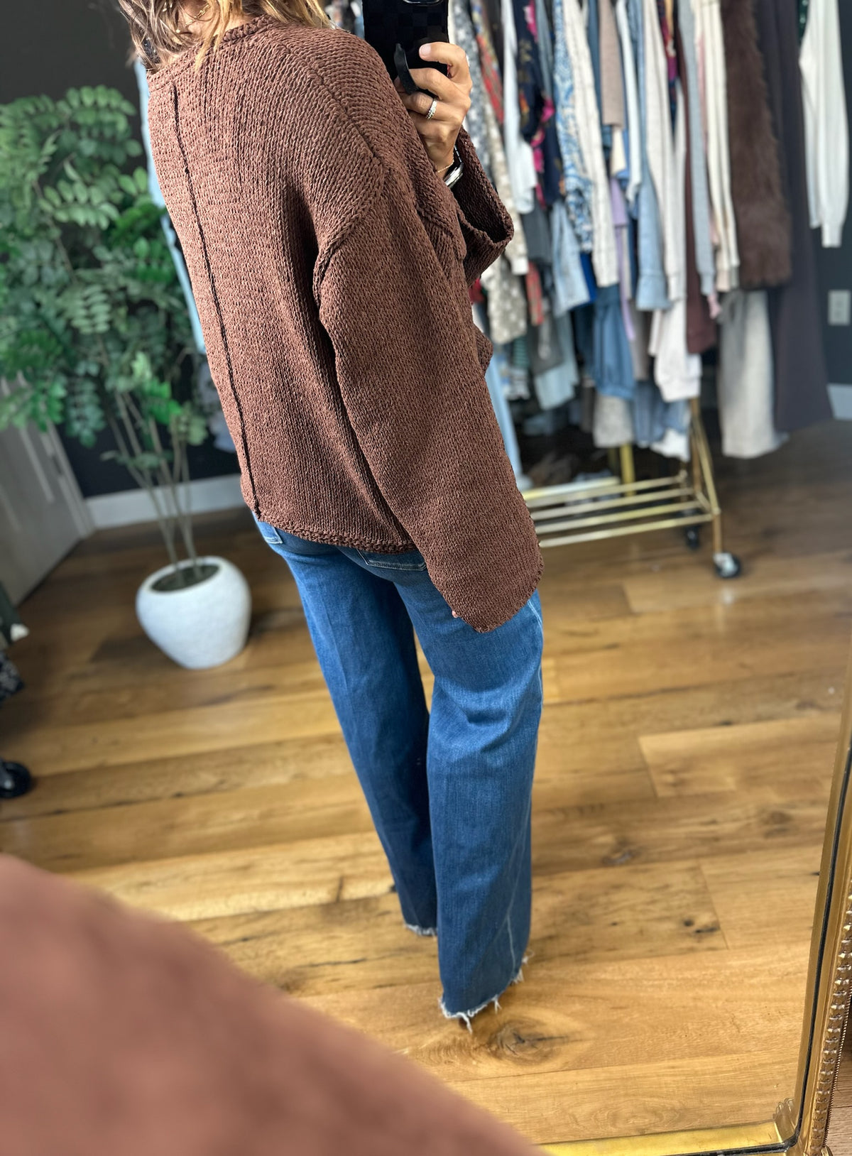 Keeping Score Knit Sweater-Sweaters-POL-Anna Kaytes Boutique, Women's Fashion Boutique in Grinnell, Iowa