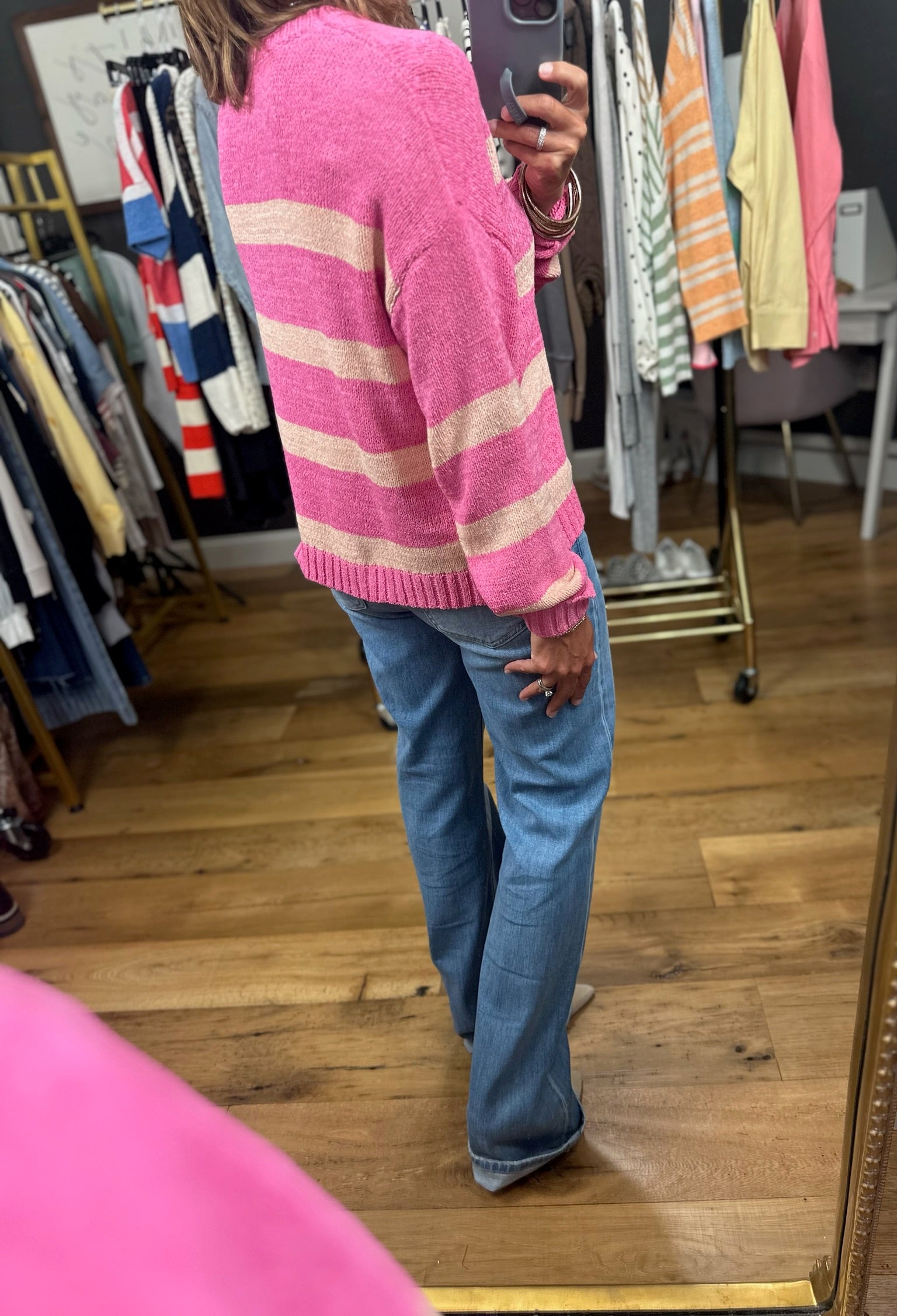 Sweeter Soul Striped Knit Top-Sweaters-Wishlist-Anna Kaytes Boutique, Women's Fashion Boutique in Grinnell, Iowa