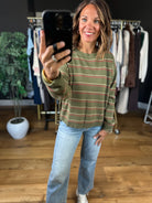 Give & Take Striped Crew-Long Sleeves-Be Cool-Anna Kaytes Boutique, Women's Fashion Boutique in Grinnell, Iowa