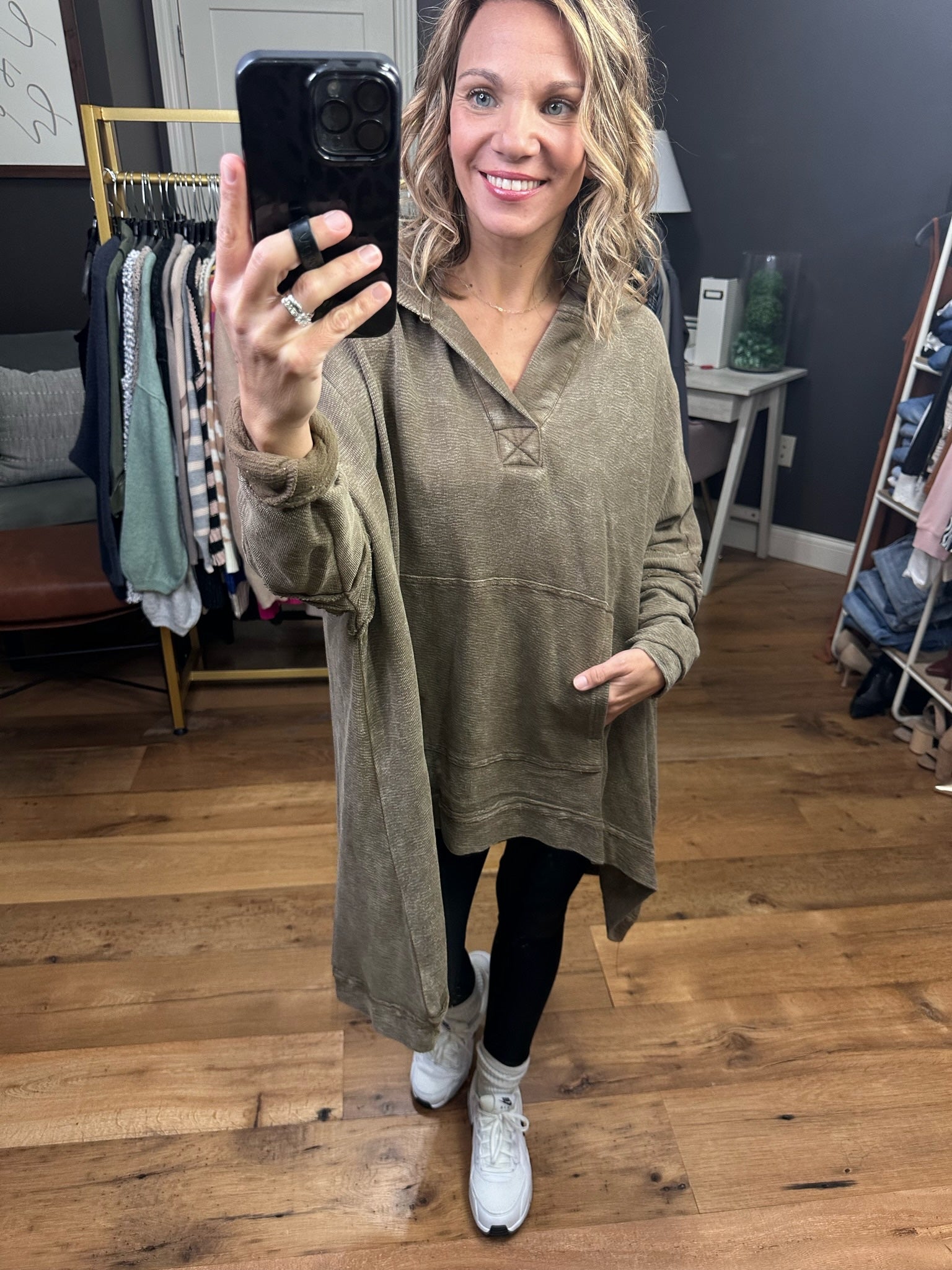 Where It All Started A-Line Oversized Hoodie - Multiple Options-Hoodies-Mono B KT12061-Anna Kaytes Boutique, Women's Fashion Boutique in Grinnell, Iowa