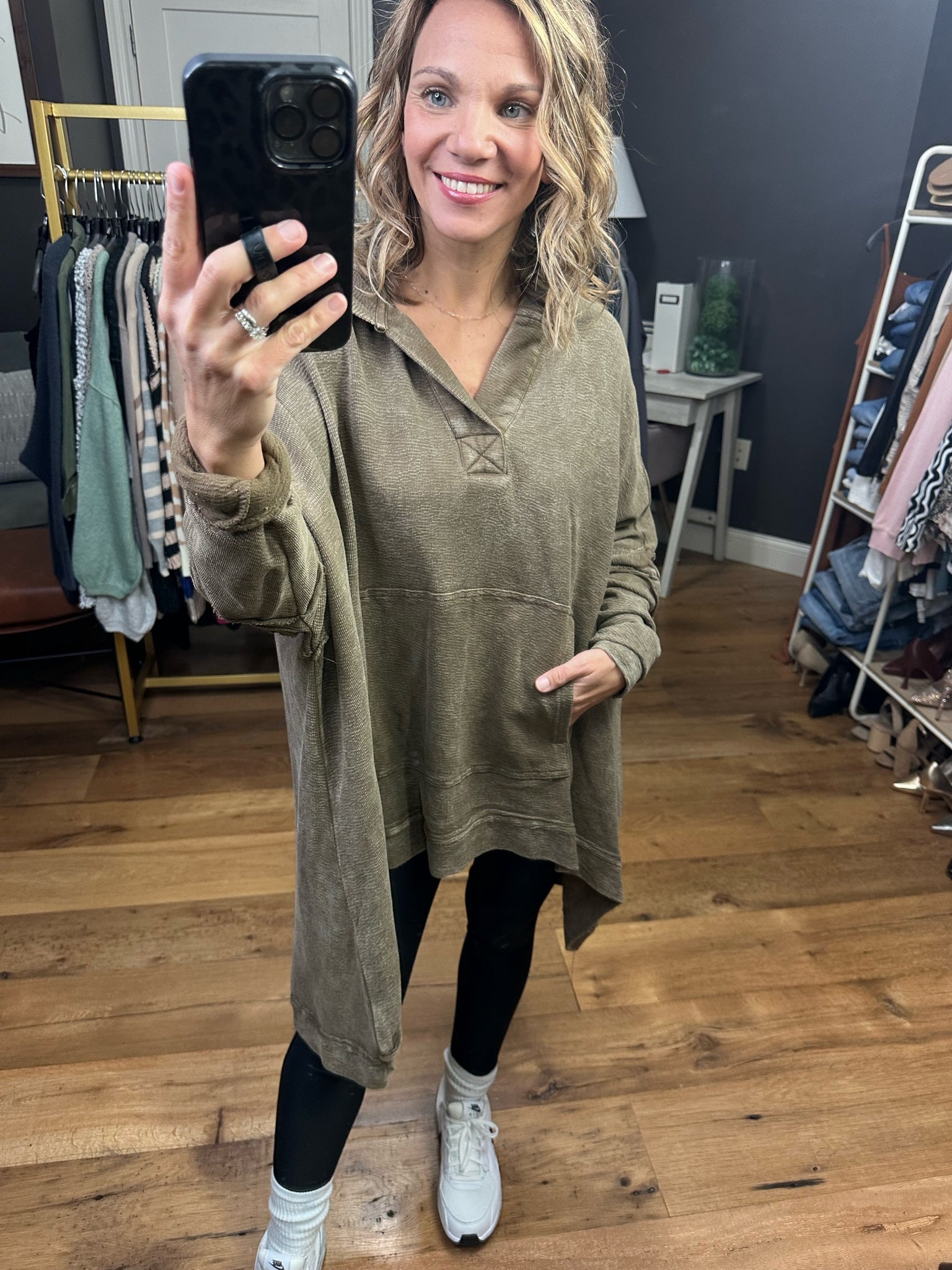 Where It All Started A-Line Oversized Hoodie - Multiple Options-Hoodies-Mono B KT12061-Anna Kaytes Boutique, Women's Fashion Boutique in Grinnell, Iowa