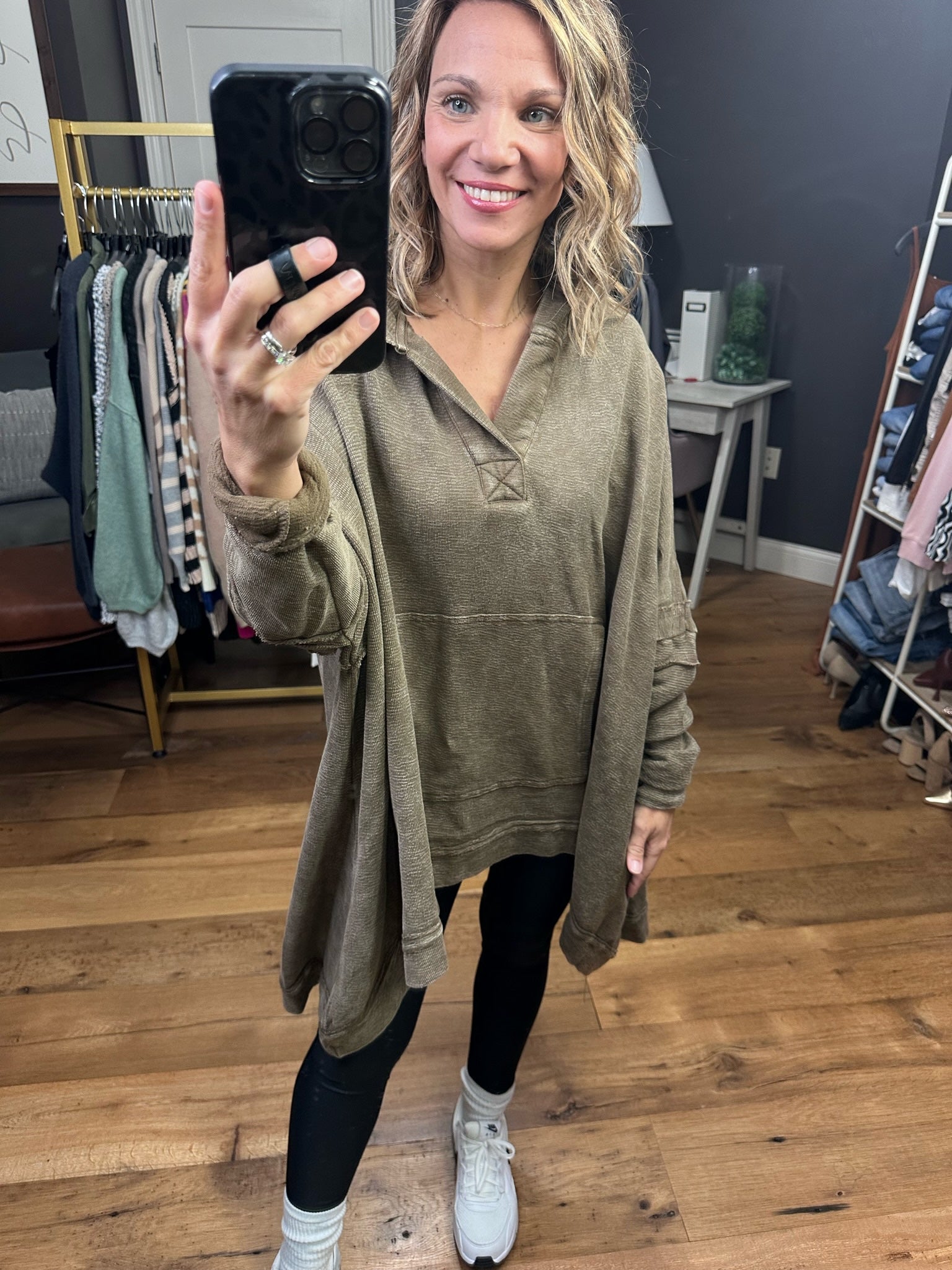 Where It All Started A-Line Oversized Hoodie - Multiple Options-Hoodies-Mono B KT12061-Anna Kaytes Boutique, Women's Fashion Boutique in Grinnell, Iowa