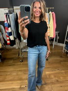 Weekend Reset Knit Top-Short Sleeves-Blu Pepper-Anna Kaytes Boutique, Women's Fashion Boutique in Grinnell, Iowa