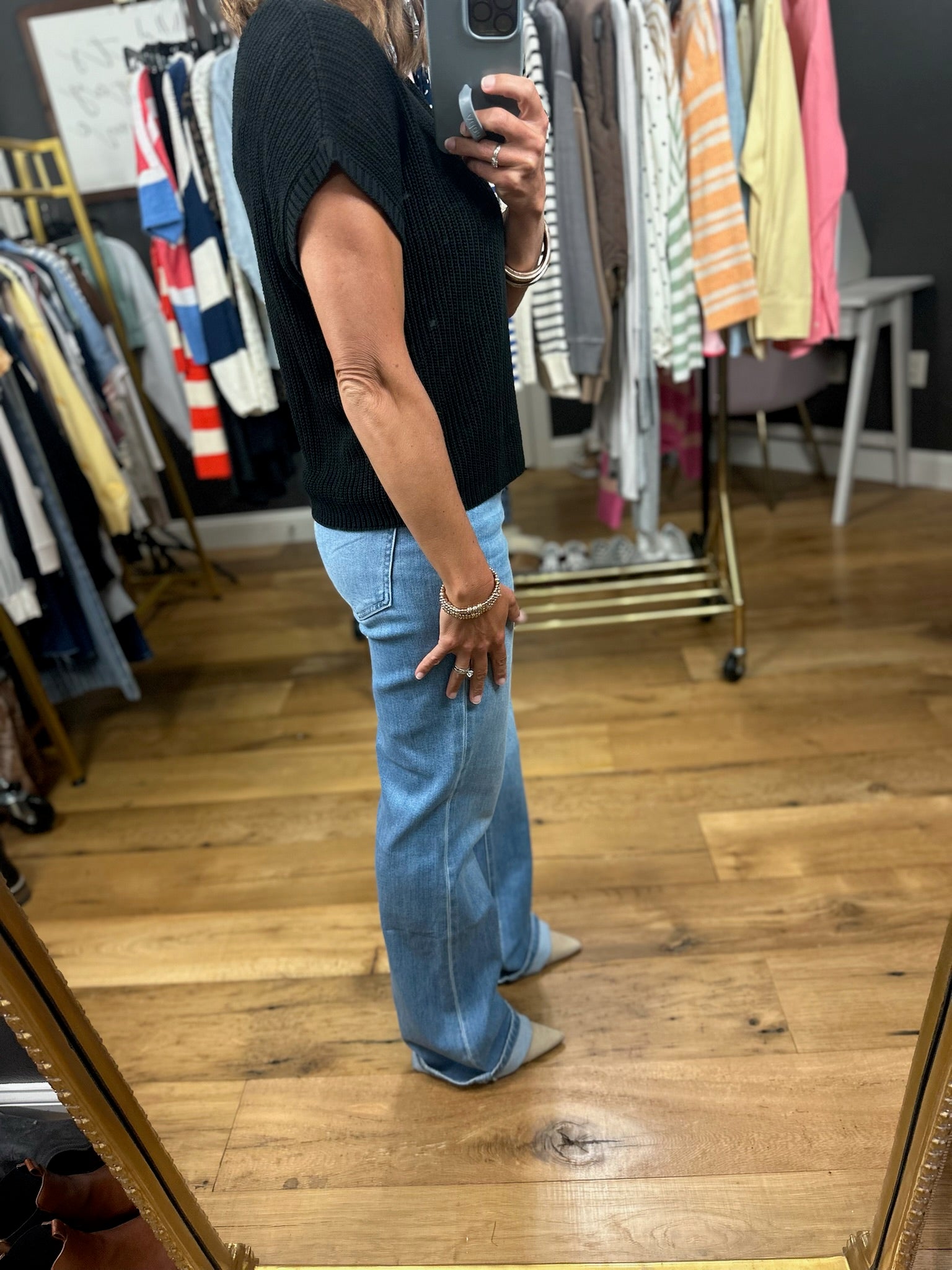 Weekend Reset Knit Top-Short Sleeves-Blu Pepper-Anna Kaytes Boutique, Women's Fashion Boutique in Grinnell, Iowa