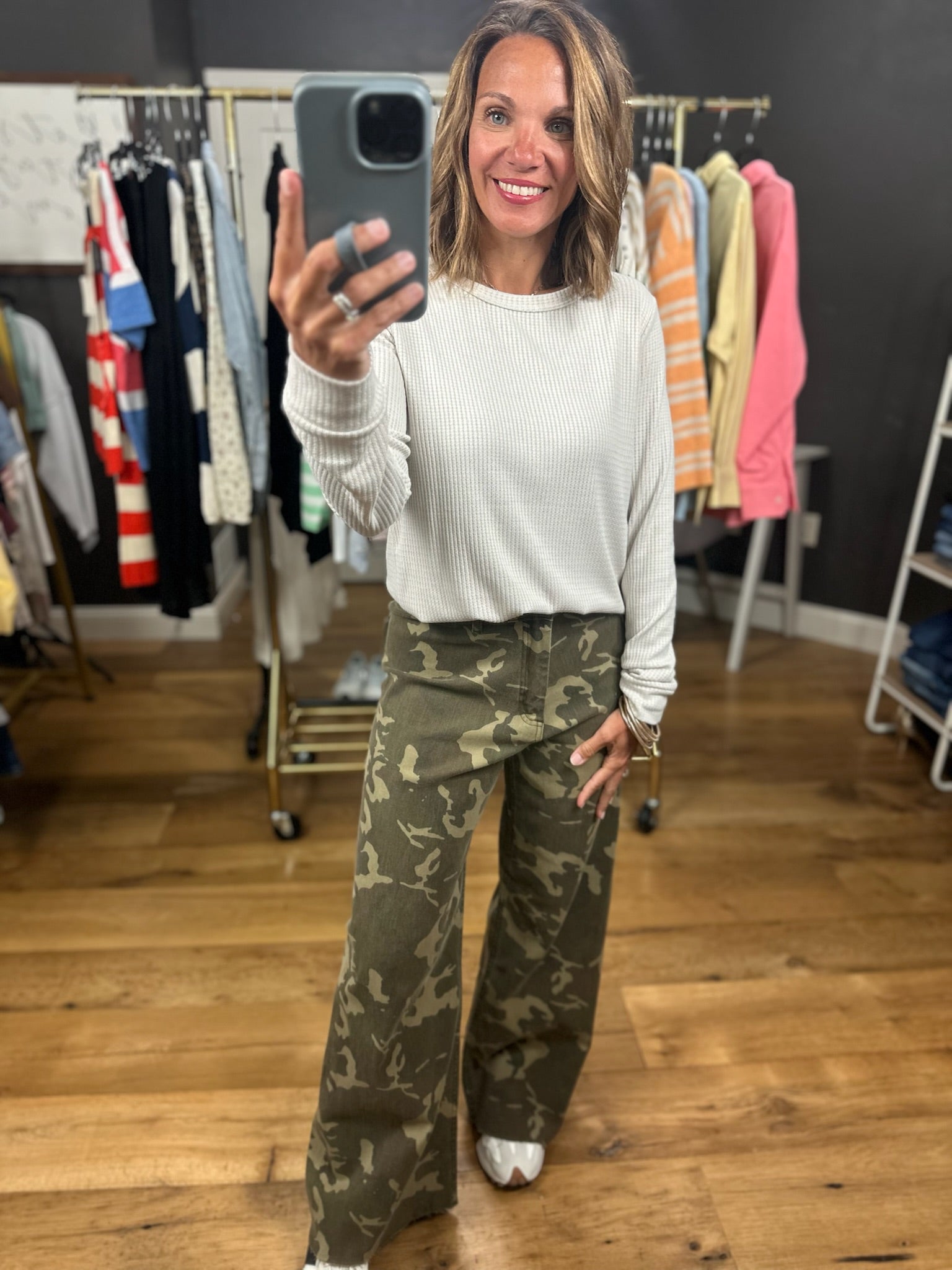 Subtle Statement Ribbed Long Sleeve Top-Long Sleeves-Staccato-Anna Kaytes Boutique, Women's Fashion Boutique in Grinnell, Iowa