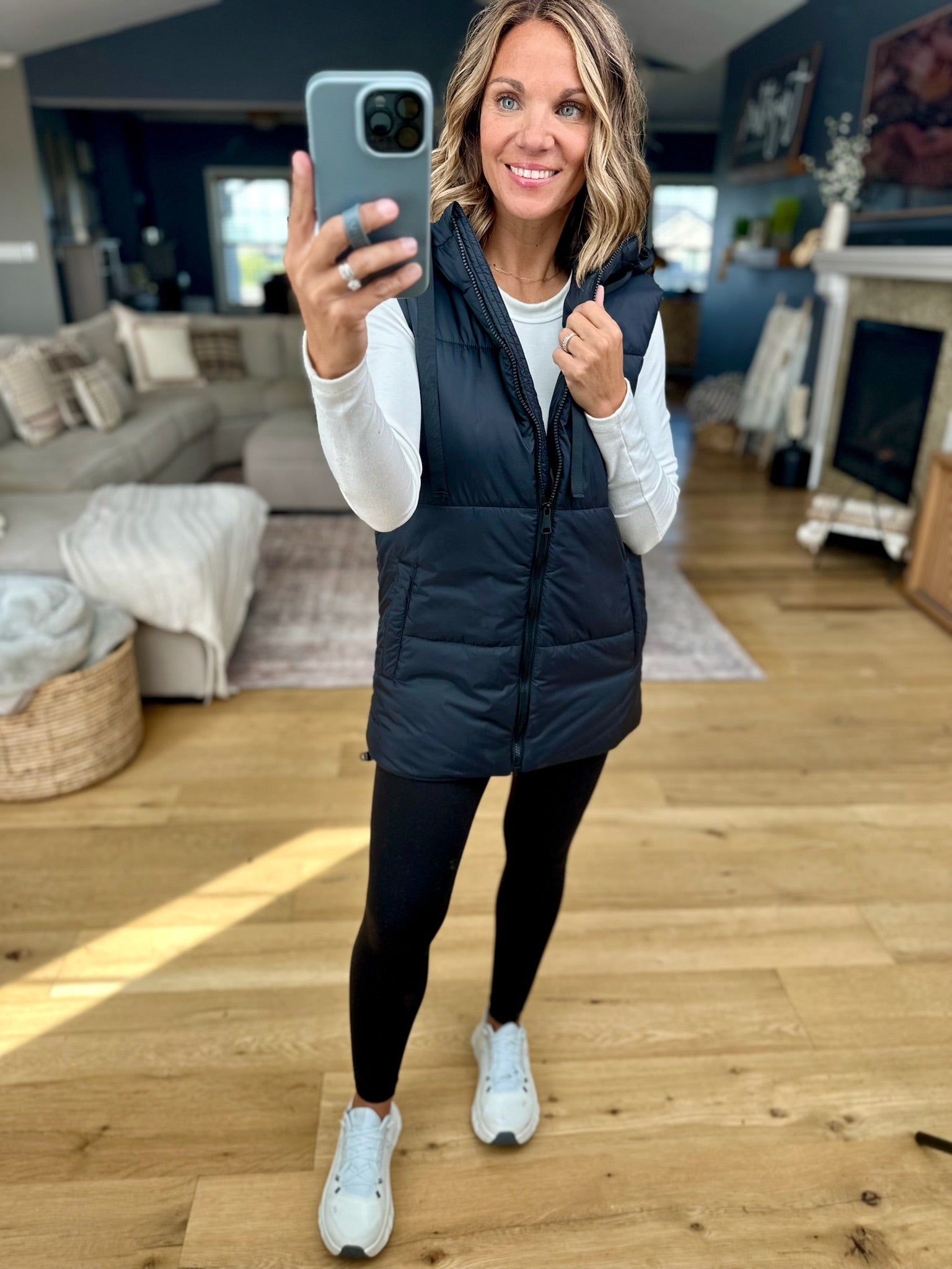 Best Around Hooded Vest-Mono B-Anna Kaytes Boutique, Women's Fashion Boutique in Grinnell, Iowa