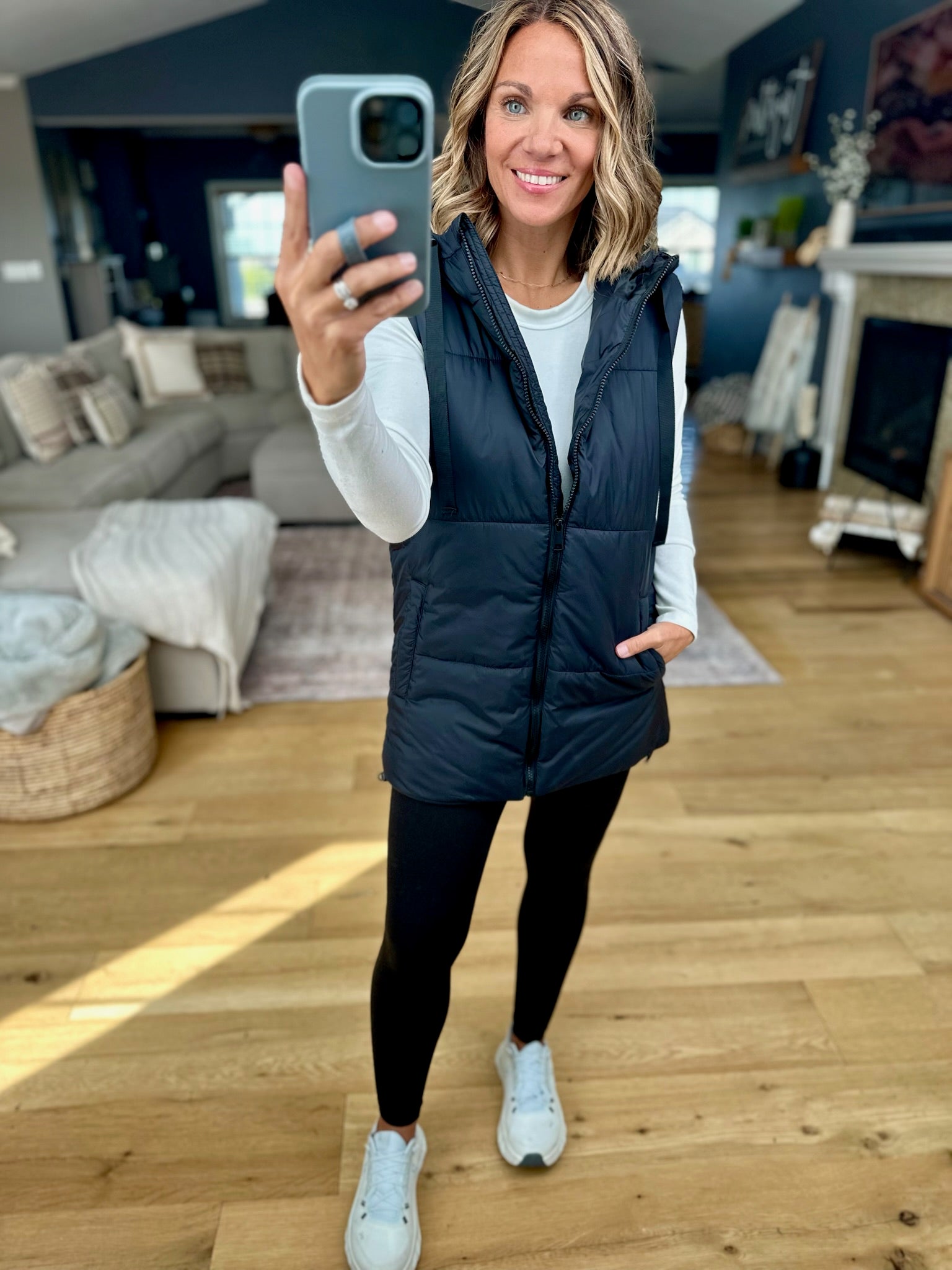 Best Around Hooded Vest-Mono B-Anna Kaytes Boutique, Women's Fashion Boutique in Grinnell, Iowa