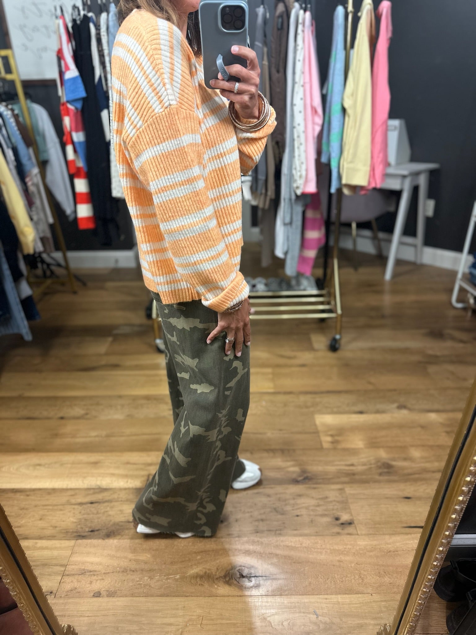 Greatest Joy Striped Knit Top-Sweaters-Wishlist-Anna Kaytes Boutique, Women's Fashion Boutique in Grinnell, Iowa