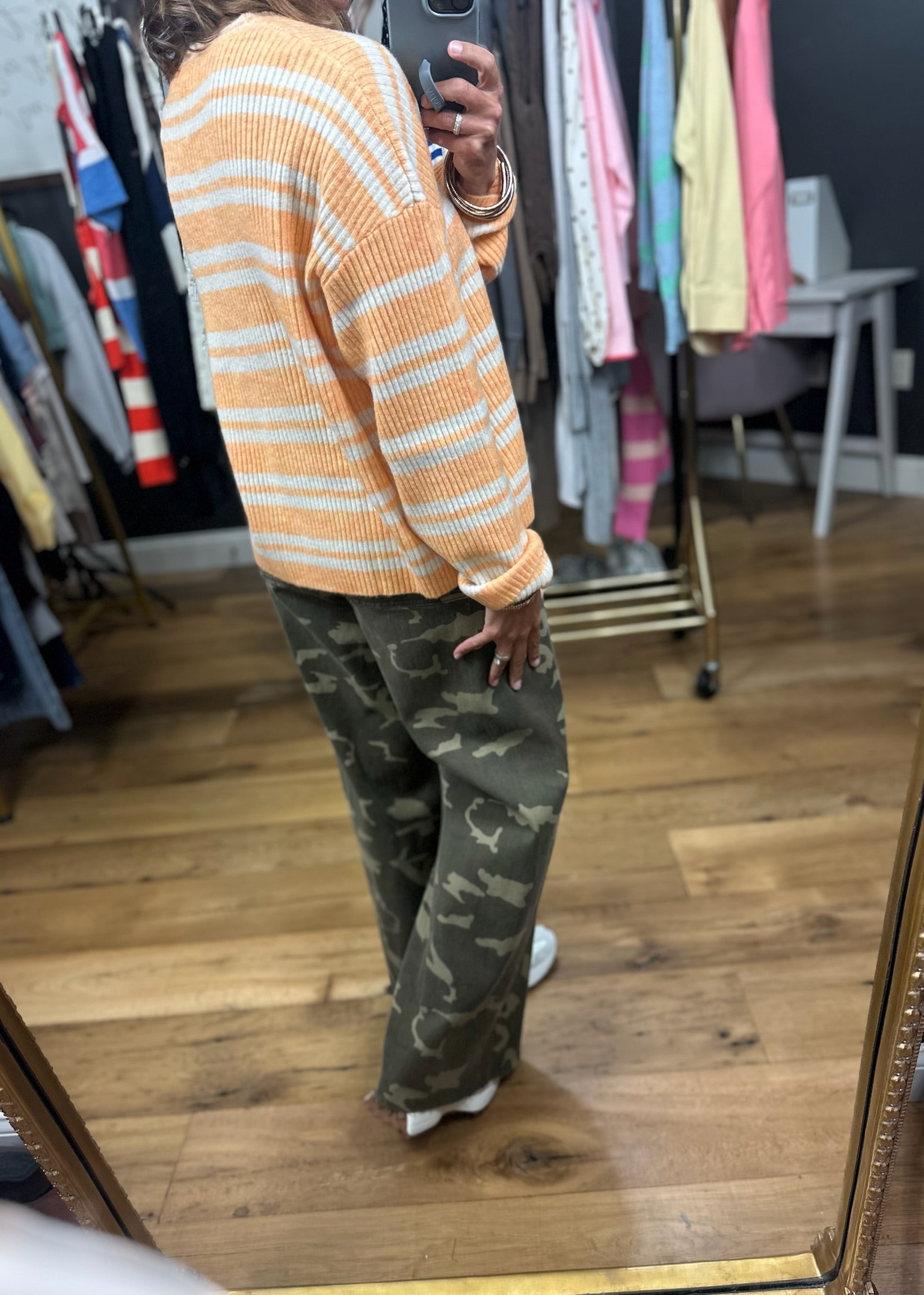 Greatest Joy Striped Knit Top-Sweaters-Wishlist-Anna Kaytes Boutique, Women's Fashion Boutique in Grinnell, Iowa