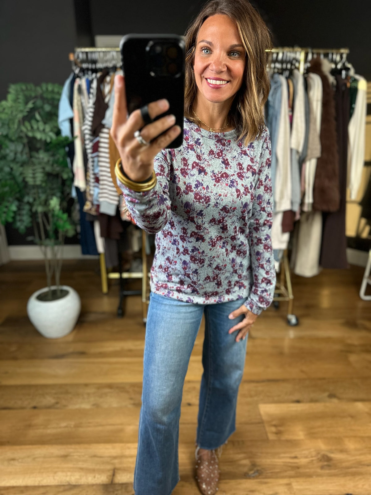Sweet Symphony Floral Long Sleeve Top-Long Sleeves-Staccato-Anna Kaytes Boutique, Women's Fashion Boutique in Grinnell, Iowa