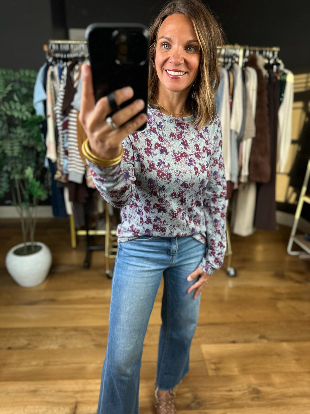 Sweet Symphony Floral Long Sleeve Top-Long Sleeves-Staccato-Anna Kaytes Boutique, Women's Fashion Boutique in Grinnell, Iowa