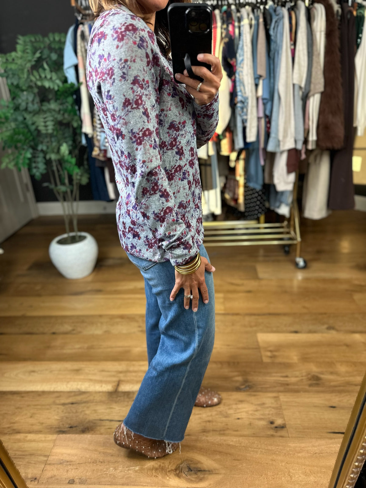 Sweet Symphony Floral Long Sleeve Top-Long Sleeves-Staccato-Anna Kaytes Boutique, Women's Fashion Boutique in Grinnell, Iowa