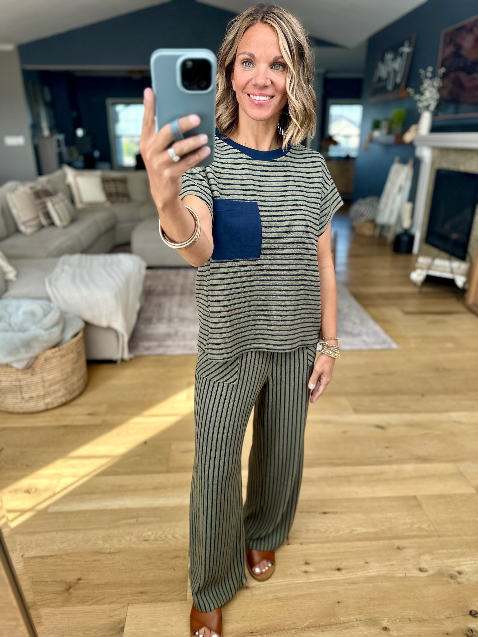 **How Sure Striped Pocket 2-Piece Set-Eesome-Anna Kaytes Boutique, Women's Fashion Boutique in Grinnell, Iowa