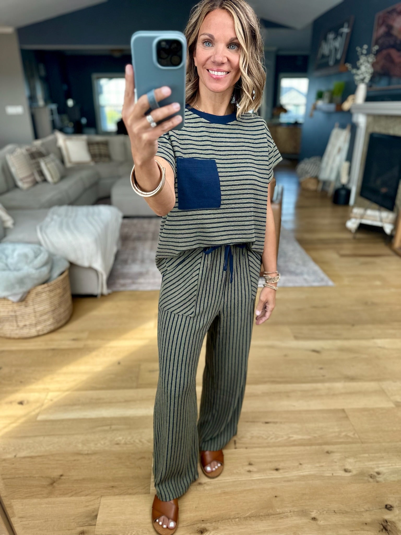 **How Sure Striped Pocket 2-Piece Set-Eesome-Anna Kaytes Boutique, Women's Fashion Boutique in Grinnell, Iowa