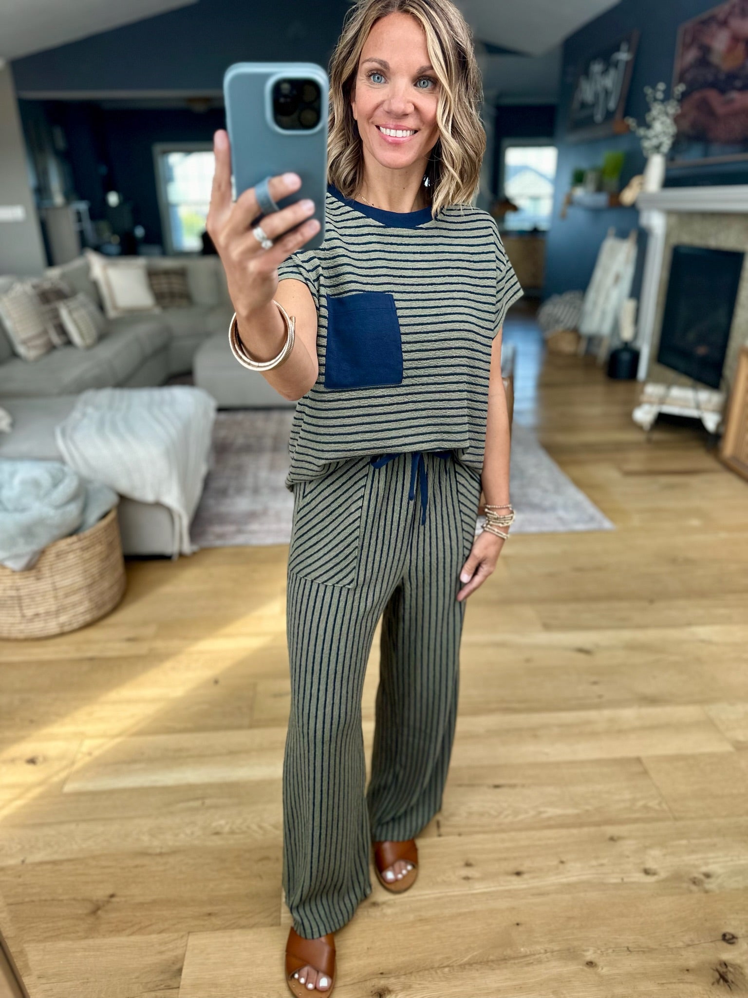How Sure Striped Pocket 2-Piece Set-Eesome-Anna Kaytes Boutique, Women's Fashion Boutique in Grinnell, Iowa