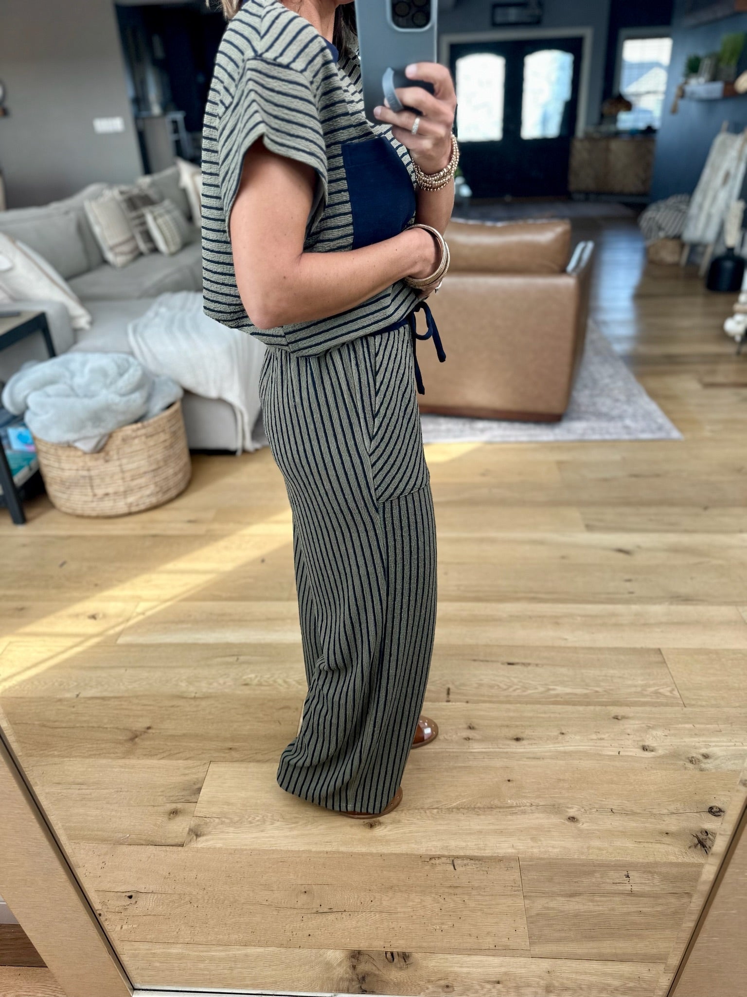 How Sure Striped Pocket 2-Piece Set-Eesome-Anna Kaytes Boutique, Women's Fashion Boutique in Grinnell, Iowa