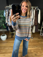 Together Again Striped Crew Sweater-Sweaters-Be Cool-Anna Kaytes Boutique, Women's Fashion Boutique in Grinnell, Iowa
